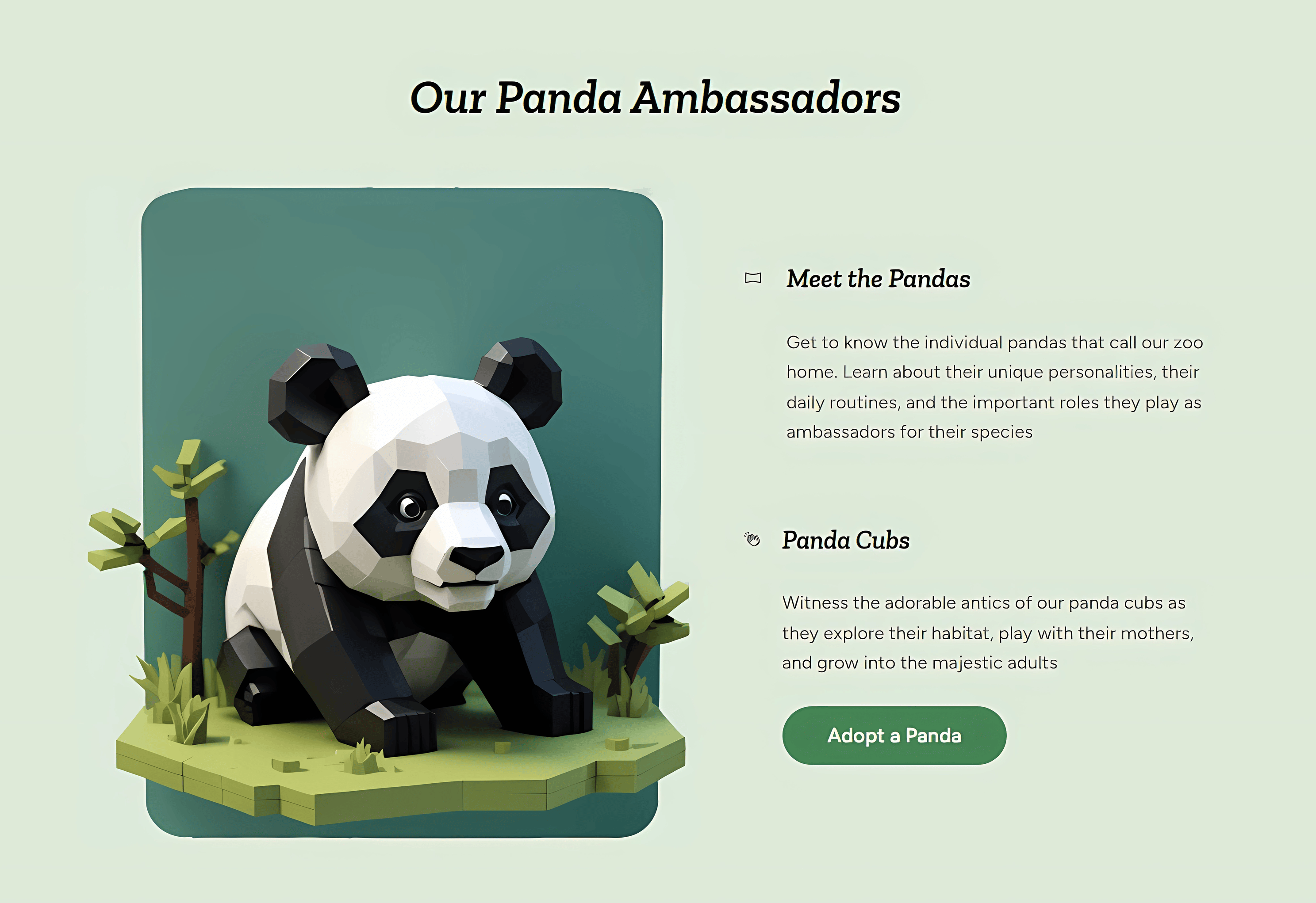 Website of PandaZoo